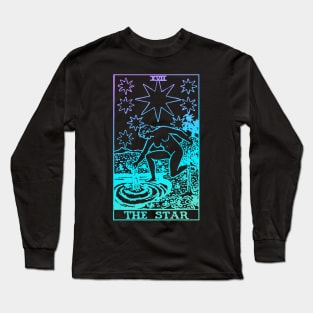 The Star Tarot Card Rider Waite Witchy Long Sleeve T-Shirt